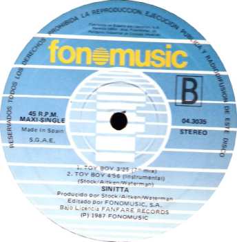 LP Sinitta: Toy Boy (The Extended Bicep Mix)