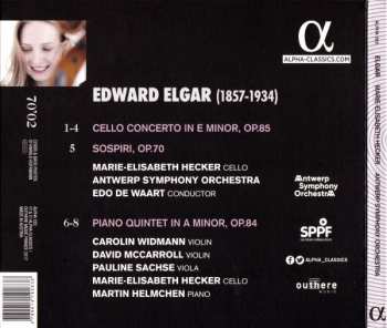CD Sir Edward Elgar: Cello Concerto, Piano Quintet