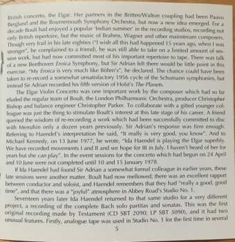 CD Sir Adrian Boult: Ida Haendel Plays Elgar’s Violin Concerto & Bach’s Chaconne