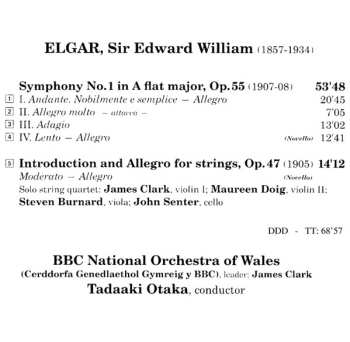 CD Sir Edward Elgar: Symphony No. 1, Introduction And Allegro