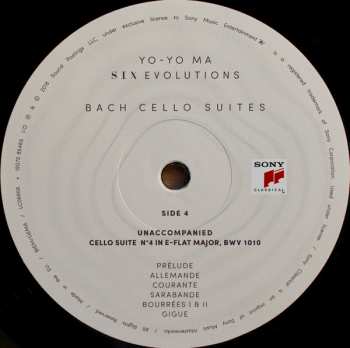 3LP Yo-Yo Ma: Six Evolutions - Bach: Cello Suites