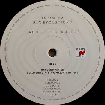 3LP Yo-Yo Ma: Six Evolutions - Bach: Cello Suites