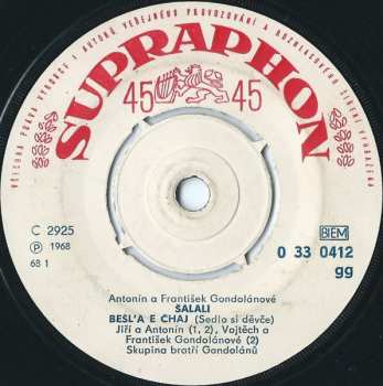 Album Gondoláni: Šalali / Bešl'a E Čhaj / Duj Duj / Imár Me