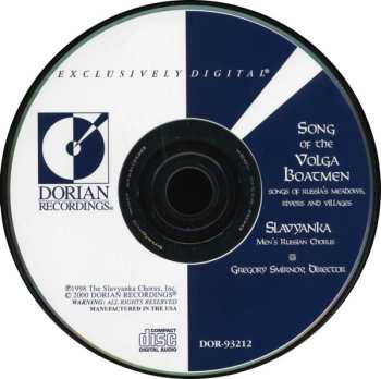 CD Slavyanka Men's Russian Chorus: Song Of The Volga Boatmen