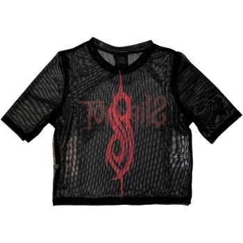 Mercancía Slipknot: Slipknot Ladies Crop Top: Logo (back Print & Mesh) (xx-small) XXS