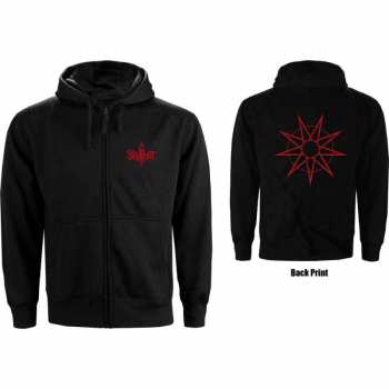 Mercancía Slipknot: Slipknot Unisex Zipped Hoodie: 9 Point Star (back Print) (x-small) XS