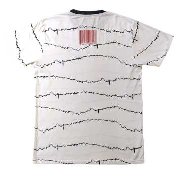 Mercancía Slipknot: Slipknot Unisex Ringer T-shirt: The End, So Far Tribal-s & Barcode (white) (back Print) (small) S