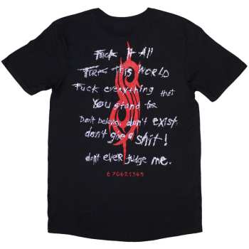 Mercancía Slipknot: Slipknot Unisex T-shirt: F It All (back Print) (small) S