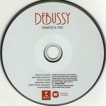 CD Claude Debussy: Sonates & Trio