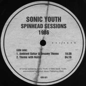 LP Sonic Youth: Spinhead Sessions • 1986