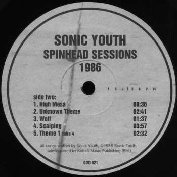 LP Sonic Youth: Spinhead Sessions • 1986