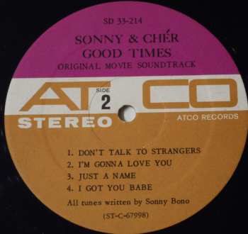 LP Sonny & Cher: Good Times (Original Film Soundtrack)