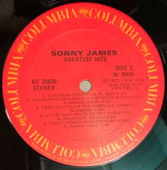 LP Sonny James: Greatest Hits