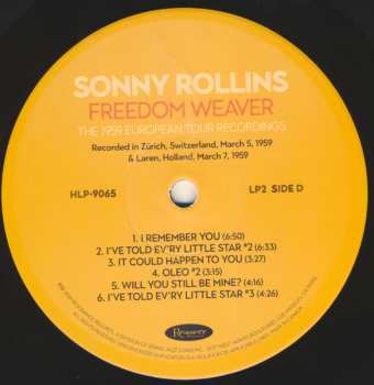 4LP/Caja Sonny Rollins: Freedom Weaver (The 1959 European Tour Recordings) LTD | NUM