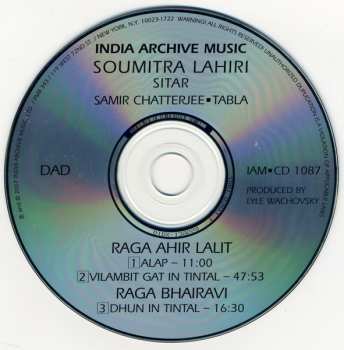 CD Samir Chatterjee: Raga Ahir Lalit / Bhairavi