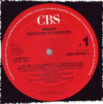 LP Ivana Spagna: Dedicated To The Moon