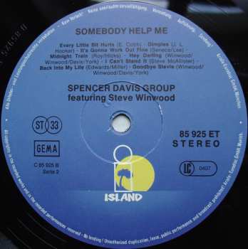 LP The Spencer Davis Group: Somebody Help Me