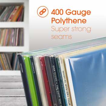Técnica de áudio Spincare Density 12 Inch 400g Polythene Outer Vinyl Record Sleeves - 50 Ks