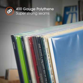 Técnica de áudio Spincare Density 7 Inch 400g Polythene Outer Vinyl Record Sleeves - 50 Ks