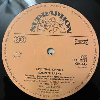 LP Spirituál Kvintet: Saužení Lásky