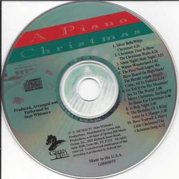 CD Stan Whitmire: A Piano Christmas DIGI