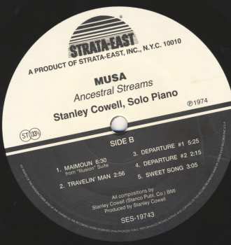 LP Stanley Cowell: Musa • Ancestral Streams LTD