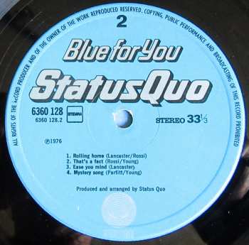 LP Status Quo: Blue For You