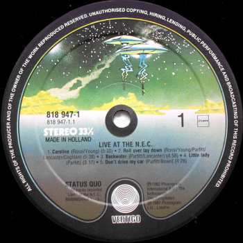 LP Status Quo: Live At The N.E.C.
