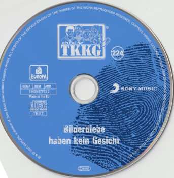 CD Stefan Wolf: TKKG 224 - Bilderdiebe Haben Kein Gesicht