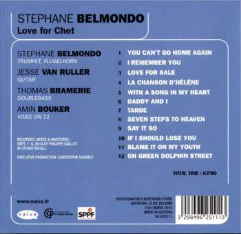 CD Stéphane Belmondo: Love For Chet