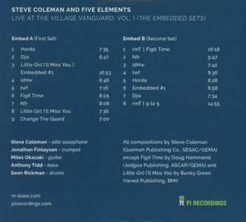 2CD Steve Coleman And Five Elements: Live At The Village Vanguard, Vol. I (The Embedded Sets)