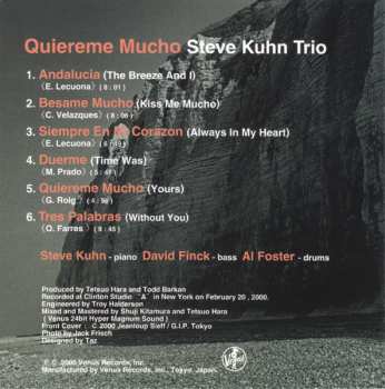 CD Steve Kuhn Trio: Quiereme Mucho