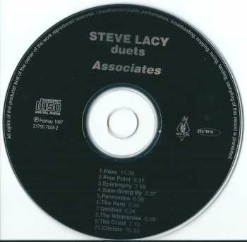 CD Steve Lacy: Duets/ Associates