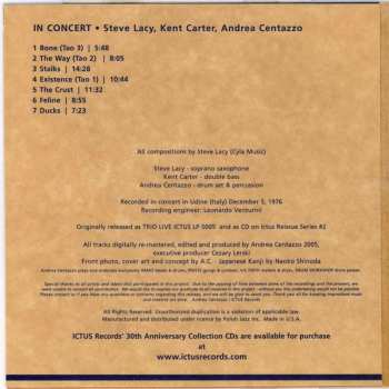 CD Steve Lacy: In Concert