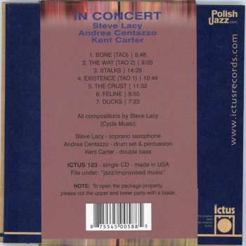 CD Steve Lacy: In Concert