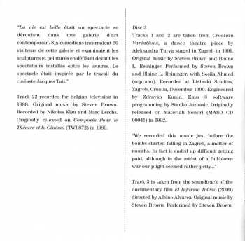 CD Steven Brown: Music For Film & Theatre