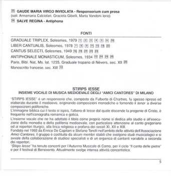 CD Stirps Iesse: Missa De Angelis (E Canti Dell' Anno Liturgico)