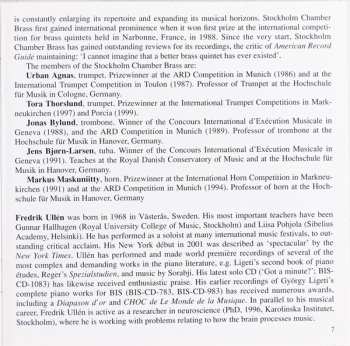CD Stockholm Chamber Brass: Now