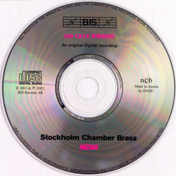 CD Stockholm Chamber Brass: Now