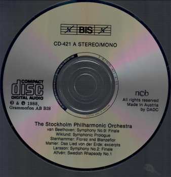 8CD Stockholms Filharmoniska Orkester: Stockholms Filharmoniska Orkester 75 År - 1914 - 1989 = Stockholm Philharmonic Orchestra 75 Years - 1914-19891989