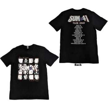 Mercancía Sum 41: Sum 41 Unisex T-shirt: Aknf Grid European Tour 2022 (back Print & Ex-tour) (small) S