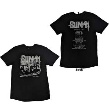 Mercancía Sum 41: Sum 41 Unisex T-shirt: Band Photo European Tour 2022 (back Print & Ex-tour) (small) S