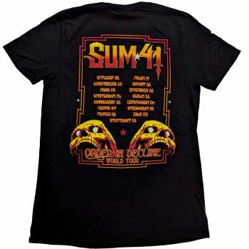 Mercancía Sum 41: Sum 41 Unisex T-shirt: Order In Decline Tour 2020 Candle Skull (back Print) (ex-tour) (small) S