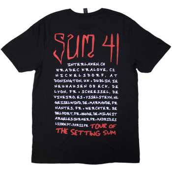 Mercancía Sum 41: Sum 41 Unisex T-shirt: Tour '24 Skull (black) (back Print & Ex-tour) (medium) M