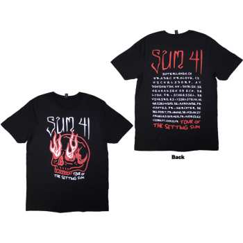 Mercancía Sum 41: Sum 41 Unisex T-shirt: Tour '24 Skull (black) (back Print & Ex-tour) (medium) M