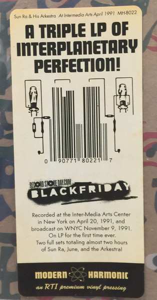 3LP The Sun Ra Arkestra: Sun Ra And His Arkestra At Inter-Media Arts April 1991 LTD