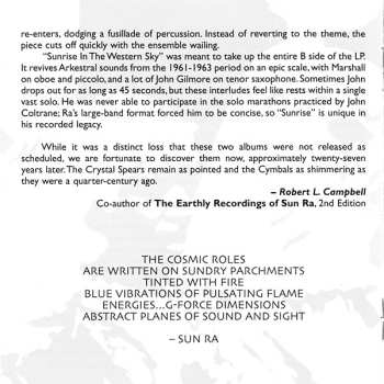 2CD Sun Ra: The Great Lost Sun Ra Albums (Cymbals & Crystal Spears)