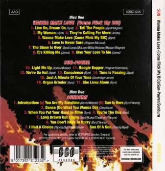 2CD Sun: Wanna Make Love (Come Flick My BIC) / Sun-Power / Sunburn