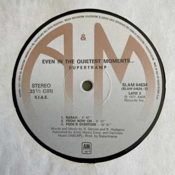 LP Supertramp: Even In The Quietest Moments...