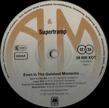 LP Supertramp: Even In The Quietest Moments...